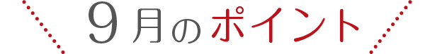 9月の「冷え」のツボ